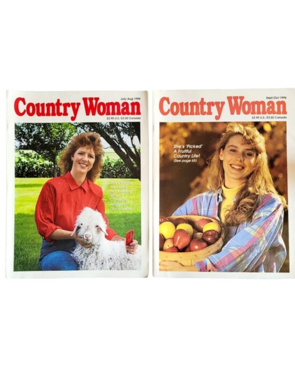 Vintage Country Woman Magazine Lot Of Two - July/August 1994. Sept/Oct 1994